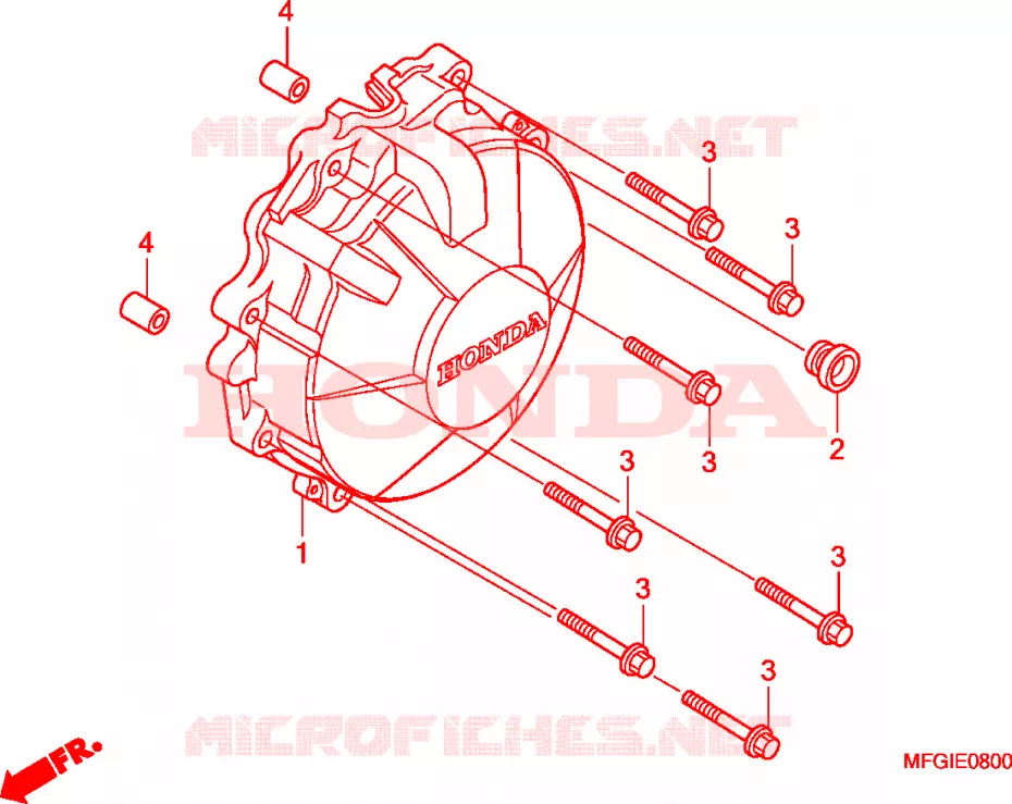ALTERNATOR COVER Honda MOTO 600 HORNET 2010  CB600FA