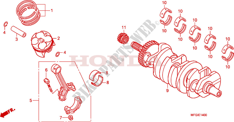 CRANKSHAFT for Honda CB 600 F HORNET ABS 2010