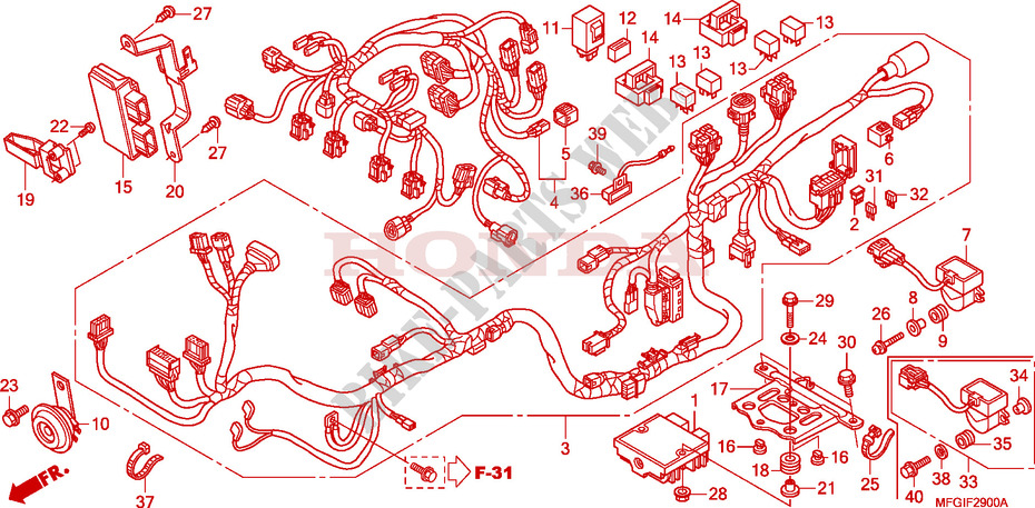 WIRE HARNESS for Honda CB 600 F HORNET RAYURES 2010