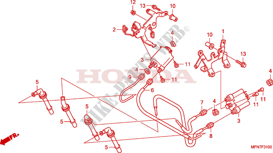 IGNITION COIL for Honda CB 1000 R TRICOLOR 2011
