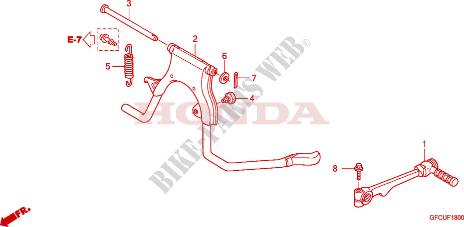 STAND   KICK STARTER ARM for Honda 50 TODAY 2006