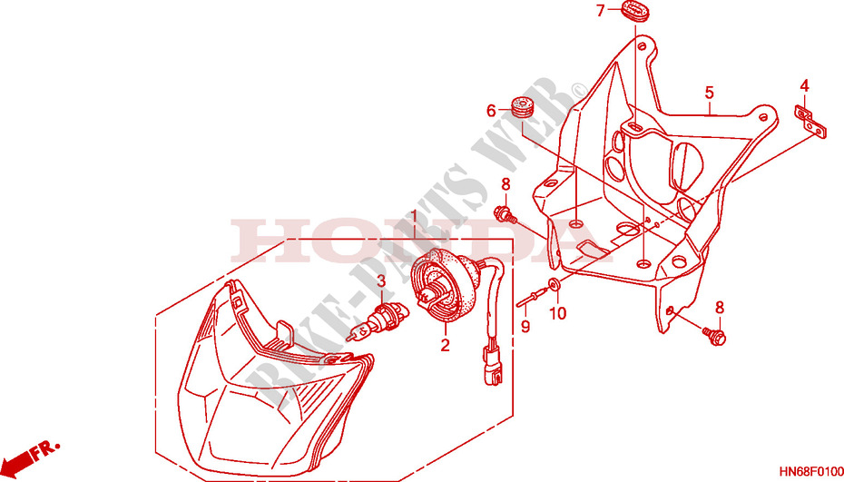 HEADLIGHT for Honda TRX SPORTRAX 250 X 2009