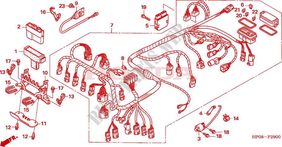 WIRE HARNESS for Honda FOURTRAX 500 FOREMAN 2005