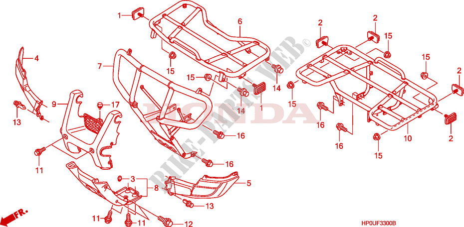 CARRIER for Honda FOURTRAX 500 FOREMAN 4X4 RED 2009