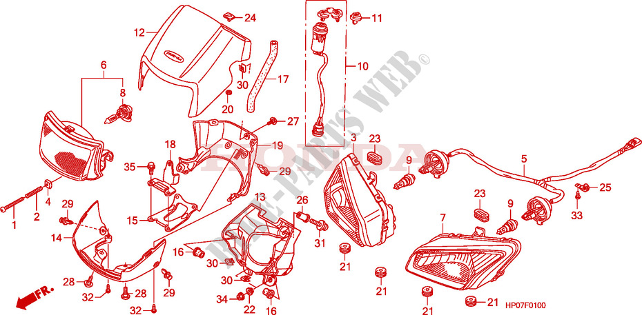 HEADLIGHT for Honda FOURTRAX 500 FOREMAN 4X4 Electric Shift, Power Steering 2010