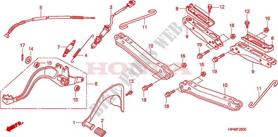PEDAL for Honda FOURTRAX 420 RANCHER 4X4 Manual Shift 2007