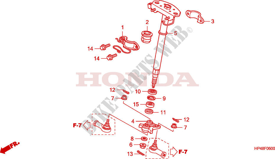 STEERING SHAFT for Honda FOURTRAX 420 RANCHER 4X4 Manual Shift 2007
