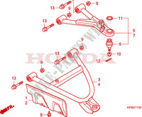 FRONT SUSPENSION ARM (4WD) for Honda FOURTRAX 420 RANCHER 4X4 PS RED 2010