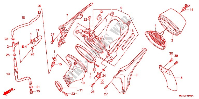 FRONT COWL for Honda CRF 450 R 2009