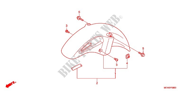 FRONT FENDER for Honda DEAUVILLE 700 ABS 2011