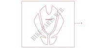 TANK PAD TULIP SHAPE for Honda DEAUVILLE 700 ABS 2012