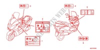 CAUTION LABEL (FJS600AB/DB) for Honda SILVER WING 600 ABS 2ED 2012