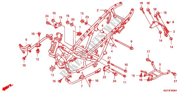 FRAME for Honda SILVER WING 600 ABS 2011