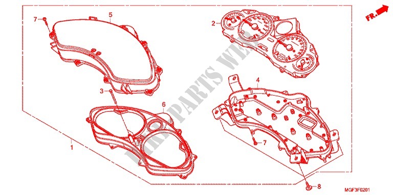 SPEEDOMETER (FJS600A9 2KO/FJS600AB/DB) for Honda SILVER WING 600 ABS 2011