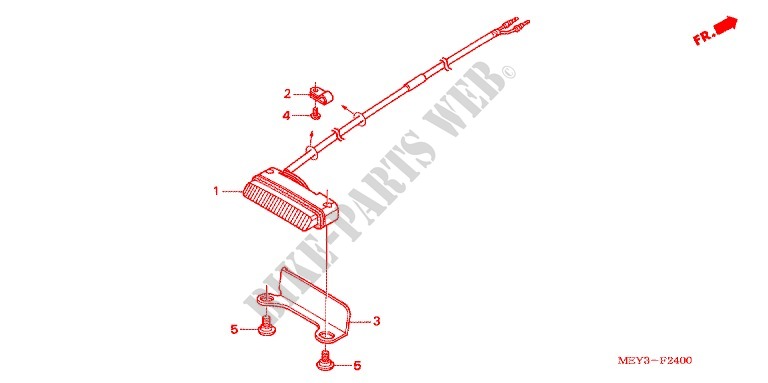 TAILLIGHT (2) for Honda CRF 450 X 2011