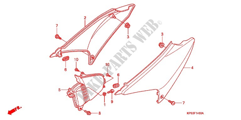 SIDE COVERS for Honda CRF 230 F 2011