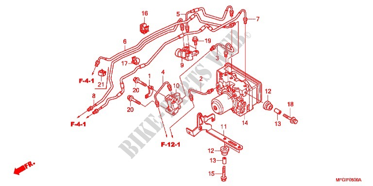FRONT BRAKE MASTER CYLINDER   ABS MODULATOR for Honda CB 600 F HORNET ABS 34HP 2012
