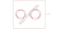 CRANKCASE RING GUARD SET for Honda CB 600 F HORNET ABS BLANCHE 2012