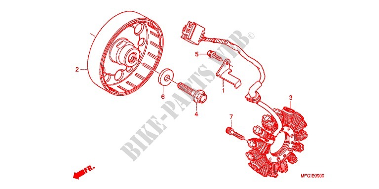 LEFT CRANKCASE COVER   ALTERNATOR (2) for Honda CB 600 F HORNET 34HP 2012