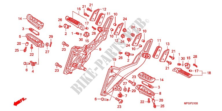 PEDAL for Honda CB 600 F HORNET 2012