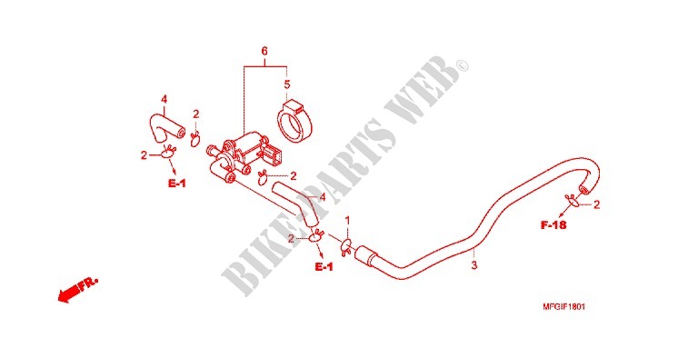 AIR INJECTION CONTROL VALVE for Honda CB 600 F HORNET 2012