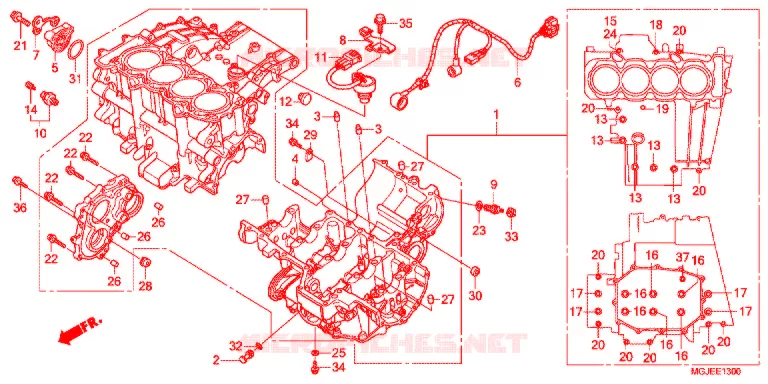 CRANKCASE - OIL PUMP Honda MOTO 1000 CBF 2014  CBF1000FAC