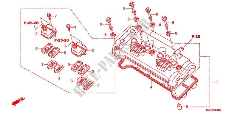 CYLINDER HEAD COVER for Honda CBF 1000 ABS 2012