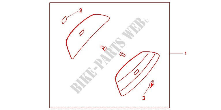 PANNIER COLOR PANEL SET   PEARL SIENNA RED for Honda CBF 1000 ABS 2012