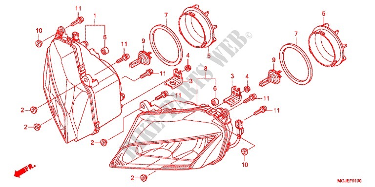 HEADLIGHT for Honda CBF 1000 F ABS TS 2012