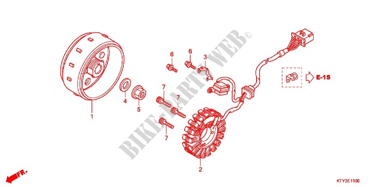 LEFT CRANKCASE COVER   ALTERNATOR (2) for Honda CBR 125 REPSOL 2012
