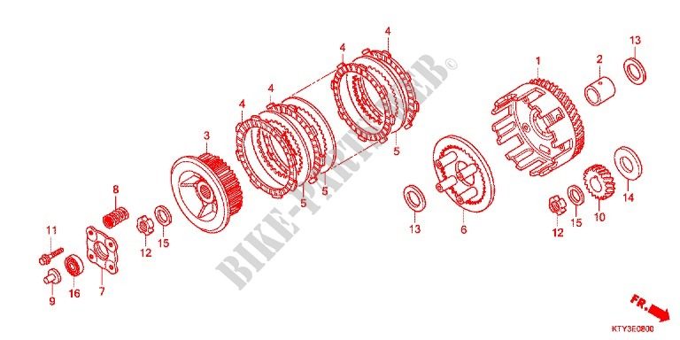 CLUTCH for Honda CBR 125 BLACK 2012