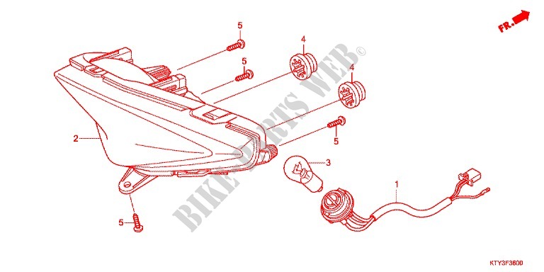 TAILLIGHT (2) for Honda CBR 125 REPSOL 2012