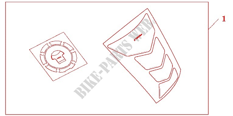 TANKPAD   FUEL LID COVER for Honda CBR 600 F ABS WHITE 2012