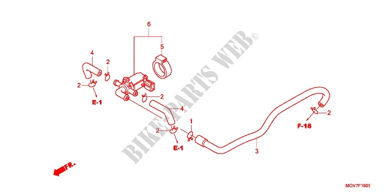 AIR INJECTION CONTROL VALVE for Honda CBR 600 F ABS 2012