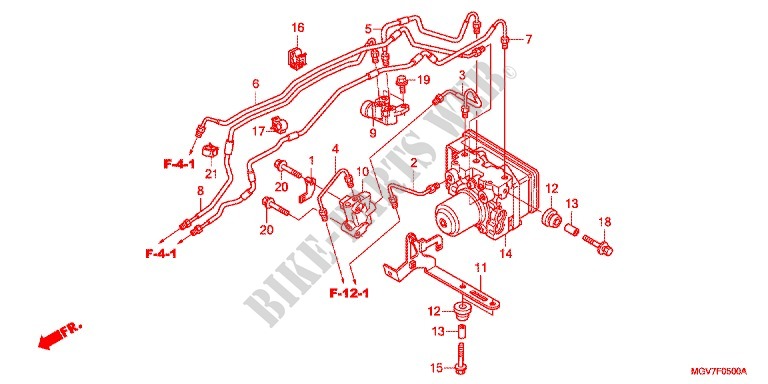 FRONT BRAKE MASTER CYLINDER   ABS MODULATOR for Honda CBR 600 F ABS 2012