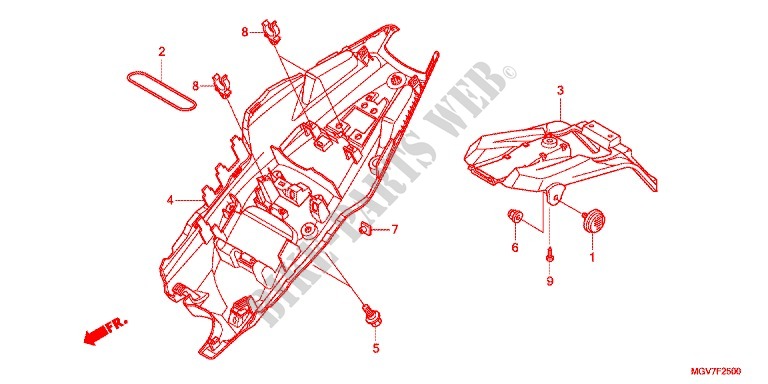 REAR FENDER for Honda CBR 600 F ABS 2012