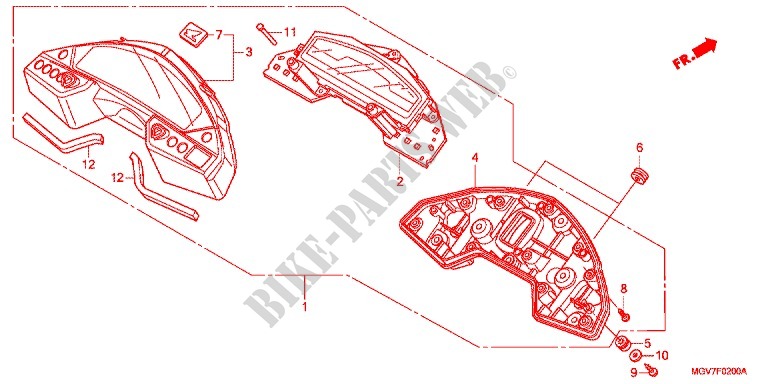 METER for Honda CBR 600 F 2012