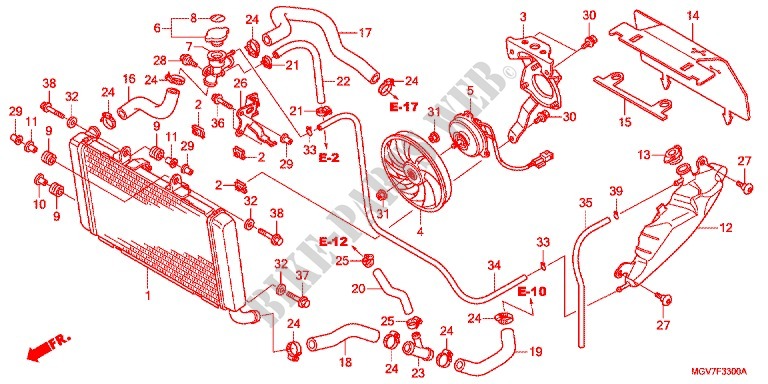 RADIATOR for Honda CBR 600 F 2012