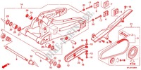 SWINGARM   CHAIN CASE for Honda CBR 600 RR VERMELHO 2012