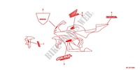 STICKERS (1) for Honda CBR 600 RR NOIRE 2012