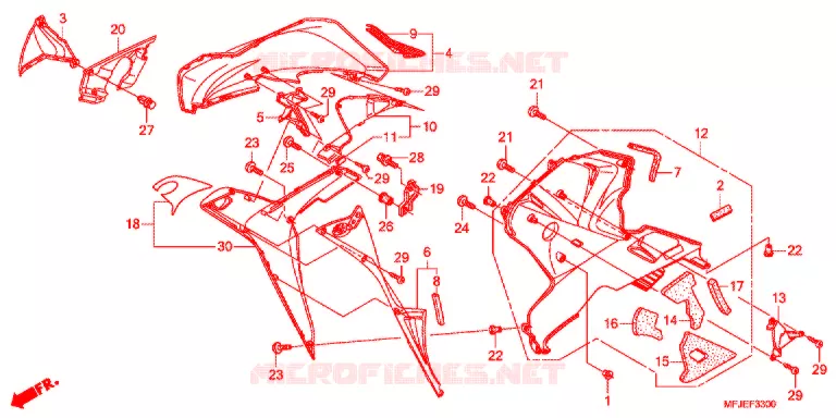 LOWER COWL (D.) Honda MOTO 600 CBR 2012  CBR600RRC