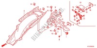 REAR FENDER (2) for Honda ACE 125 CASTED WHEELS 2012