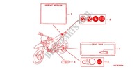 CAUTION LABEL (1) for Honda CRF 250 X 2012