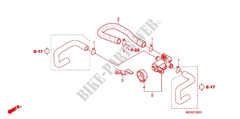 AIR INJECTION VALVE for Honda GL 1800 GOLD WING ABS 2012