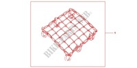 RUBBER NET BLACK for Honda NC 700 X ABS 35KW 2012