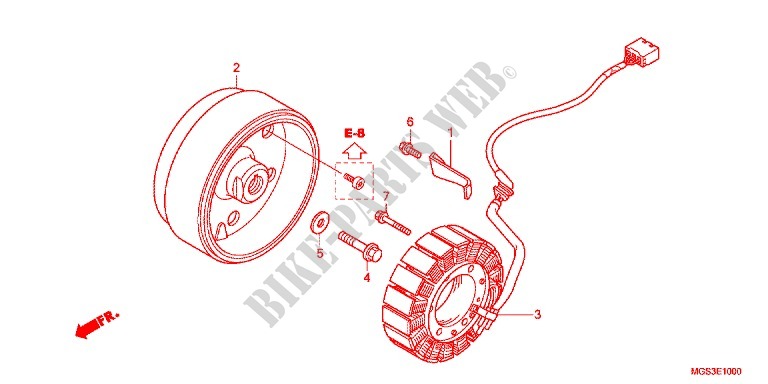 LEFT CRANKCASE COVER   ALTERNATOR (2) for Honda NC 700 X ABS 35KW 2012