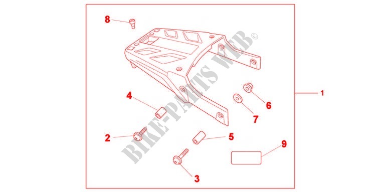 REAR CARRIER for Honda NC 700 X ABS 35KW 2012