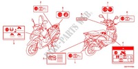 CAUTION LABEL (NSC50WHC/MPDC) for Honda VISION 50 2012