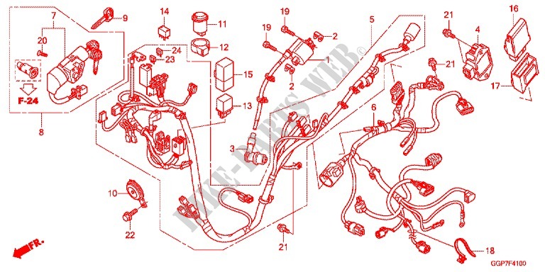 WIRE HARNESS (NSC50WHC/MPDC) for Honda VISION 50 2012