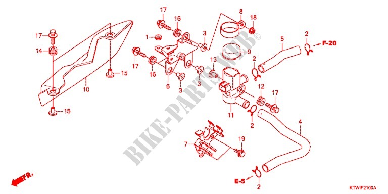 AIR INJECTION VALVE for Honda SH 300 ABS SPECIAL 2E 2012